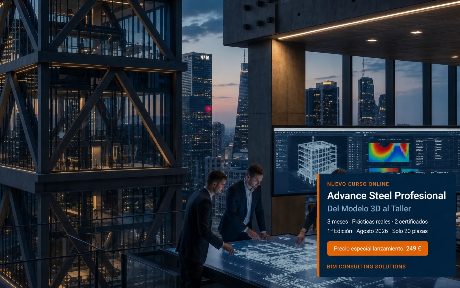 Modelo BIM de una estructura metálica calculada por BIM Consulting Solutions